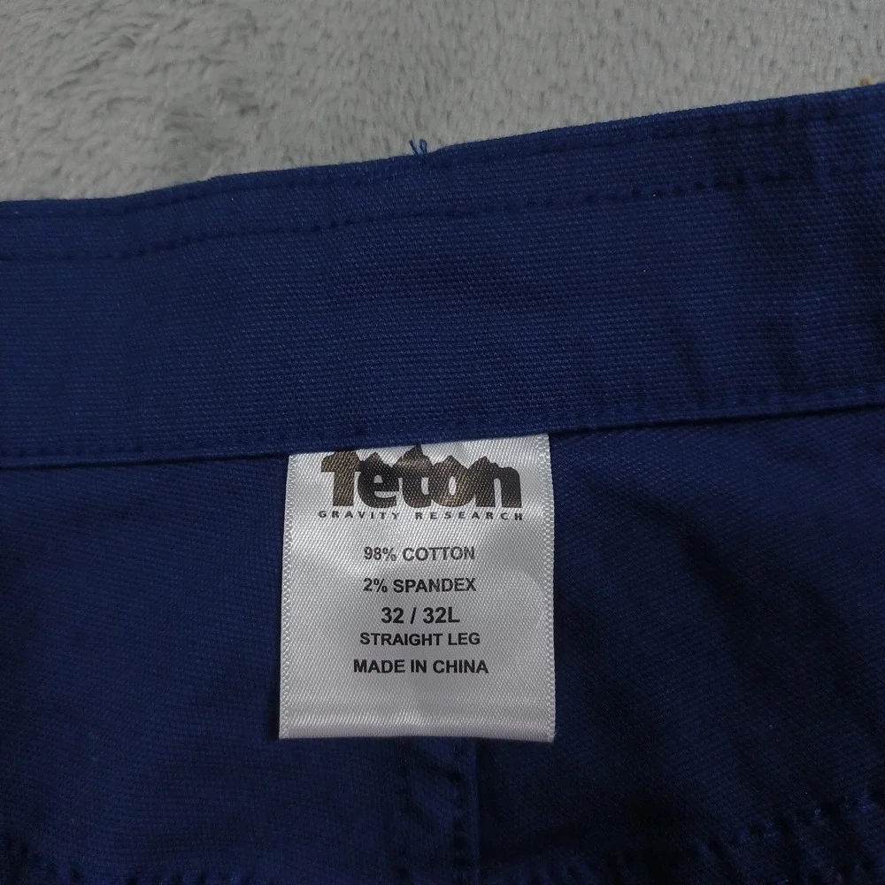 Teton Pants Mens 30x27‎ Blue Straight Outdoor Pockets Casual Modern